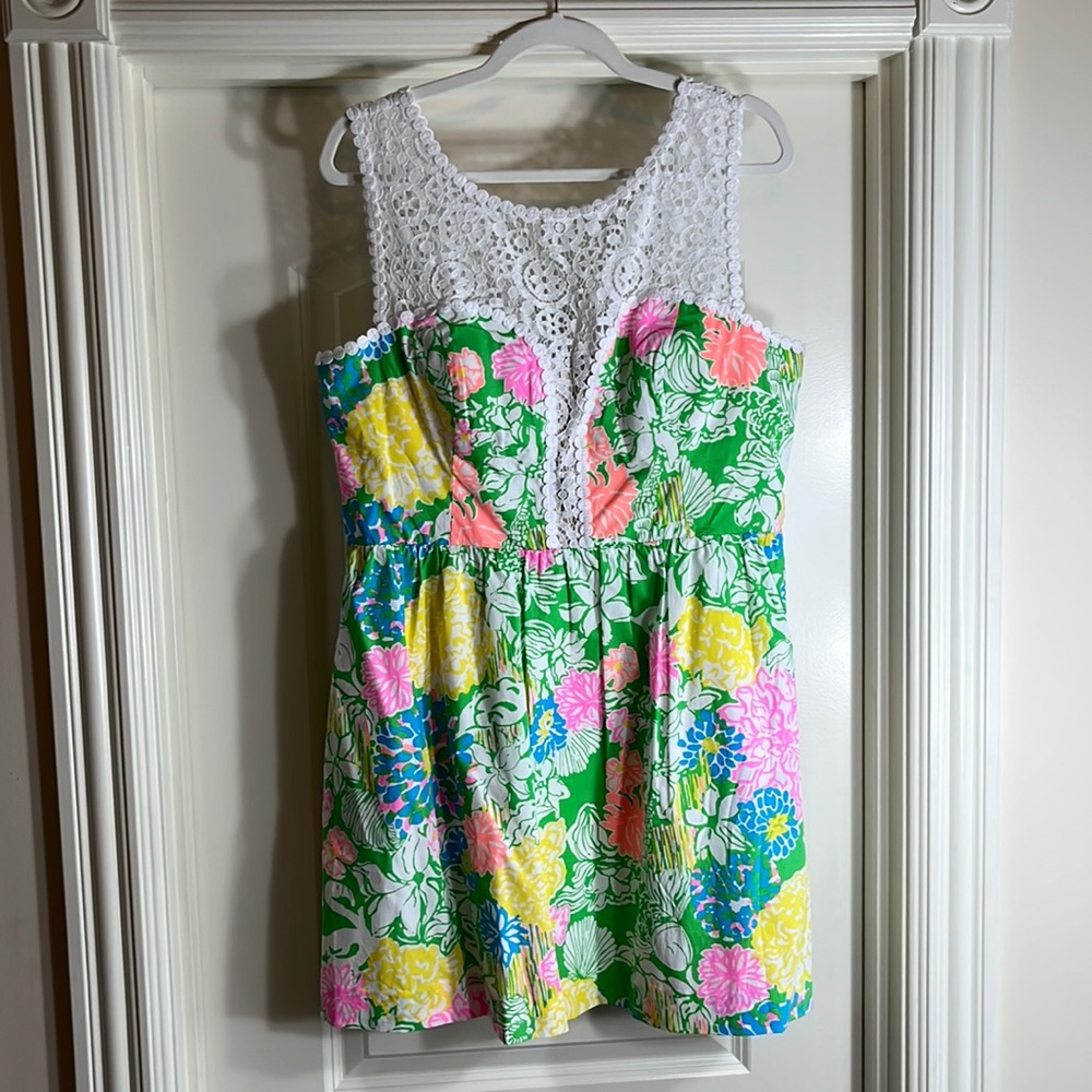 Lilly Pulitzer Raegan Dress in print Hibiscus Stroll